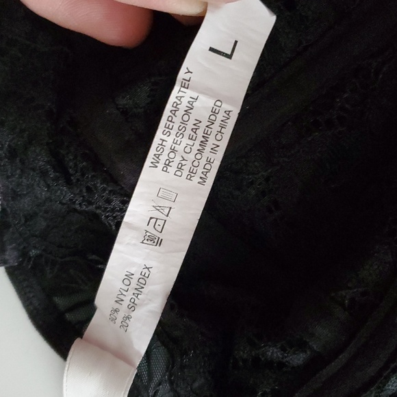 Dealmore Black Corset Tank Size Large Grunge Mesh Lace - Picture 8 of 13